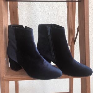 Blue Velvet Booties